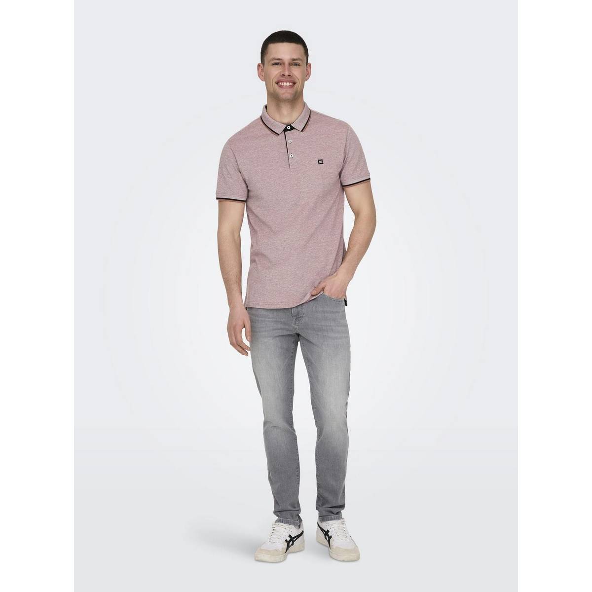 ONLY & SONS REGULAR FIT POLO POLO-SHIRT 22024827 COOPER BROWN MELANGE